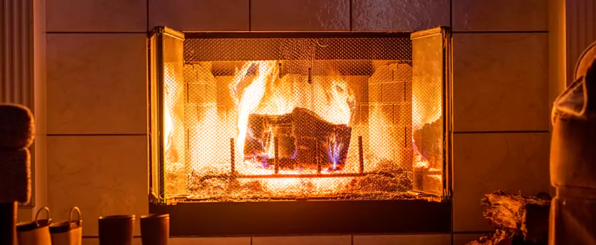 Mendota Hearth Landscape Fireplace Installation in East Riverdale, Maryland